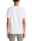 White 100 cotton crewneck Rag & Bone Meet Me in NY Giovanni tee, back view.