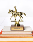The Faire JE Trophy—a gold cowboy on horseback atop a wooden base with a "LEGENDARY DAD" plaque—makes an ideal gift for adults in Winston Salem wanting to celebrate or honor a special dad.