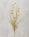 Gold floral pick with yellow daisy-like flowers and green stems, Bungalow Furniture & Accessories Autumn decor.