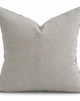 Square brown cheetah print pillow by Bungalow Furniture & Accessories featuring a light tan front and patterned sides.
