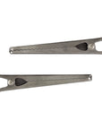 Two stainless steel kitchen bag clips from Faire, each with a flat, elongated shape, small hinge, and serrated grip inside for secure closure.