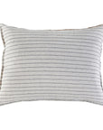 Part of POM POM's Blake Big Pillow Collection, this 28x36 rectangular pillow showcases interwoven stripes with slender black lines set against a light grey background. The edges are slightly tapered for a neat, tailored appearance.