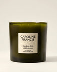 Random Acts of Kindness 30oz scented candle in olive green glass with a cream label by Bungalow Furniture & Accessories.