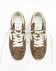 A pair of ultra-lightweight Essex Sneakers by ONCEPT featuring animal print, white laces and soles, shown from above on a plain white background. The tongues display "ONCEPT" and product details in black text.