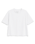 White short-sleeve cotton crewneck tee by Frank & Eileen, Perry Crew style, laid flat on a white background.