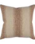The Reed 24x24 Pillow by Moss Studio features a beige and brown square design with simple woven texture and vertical stripes, offering a neutral, earthy look with minimal style that's perfect for modern farmhouse interiors.