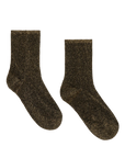 Dark metallic golden lurex glitter ankle socks from The Lurex Sock.