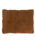 X-Large rust-colored Sherpa memory foam rectangular dog bed by Bungalow Furniture & Accessories.
