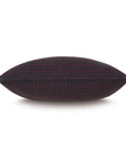 The APD-474 BISHOP FLANNEL pillow by Eastern Accents features a rectangular check pattern in dark grey and deep red soft cotton flannel. Sized 20x20, it adds cozy, stylish flair to any space, shown here on a crisp white background.