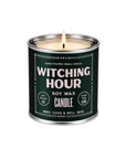 Black Witching Hour soy candle by Faire with patchouli sandalwood scent, 45-hour burn time, modern home décor.