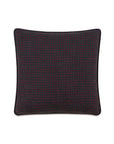 The APD-474 BISHOP FLANNEL pillow by Eastern Accents is a 20x20 square made from soft cotton flannel in a dark navy and red check pattern, shown against a plain white background.