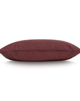 Brick red rectangular faux leather Andes Toggle pillow, 15x26, from Bungalow Furniture & Accessories.