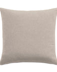 The OLIVER BOUCLE by Eastern Accents is a plain, square beige pillow featuring smooth fabric and a discreet zipper closure, displayed against a white background.