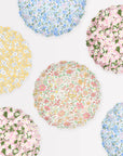 Scalloped-edge plates with colorful floral patterns, set of 6 by Meri Meri x Liberty for Bungalow Furniture & Accessories.