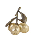 Polyresin figurine featuring three lemons and two leaves by Creative Co-op, a fresh accent for any space.