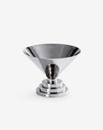 Nickel S condiment bowl featuring a flared rim and tiered pedestal base by Bungalow Furniture & Accessories.