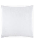 The John Robshaw Euro Sham features a square white design with a subtle quilted texture and slightly raised edges. Filled with cotton batting and covered in organic cotton voile, it offers a soft, smooth surface ideal for year-round comfort.