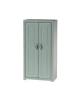 Soft blue Maileg Closet with double doors and round knobs, by Maileg, displayed on a white background.