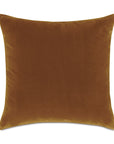 Amber yellow velvet Brahms Honey alpaca pillow, 24x24 square, by Bungalow Furniture & Accessories.
