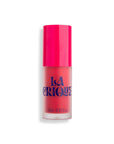 A 10ml (0.33 fl. oz.) bottle of Faire 04 Water Lip Balm Shade, featuring a raspberry pink cap and bold blue lettering on a frosted container, resembles a matte transfer-proof lip color against a white background.