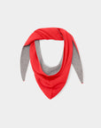 Ultra-soft gray and red scarf with pointed ends, Bungalow Furniture & Accessories, Le Petit Scarf.
