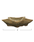 Four-inch star-shaped green plate with a reactive glaze, Creative Co-op XS2515 Star Plate.