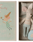 Maileg Tooth Fairy Mouse with crown in matchbox, includes tooth box and wand, Bungalow Furniture & Accessories.