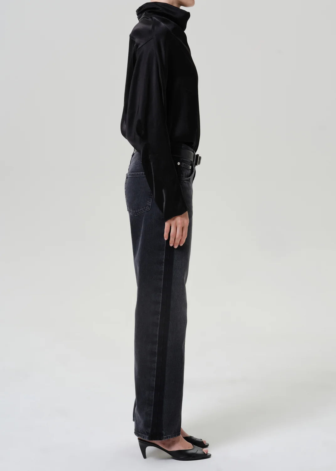 Lindz Low-Rise Straight Tuxedo Stripe Jeans | Bungalow
