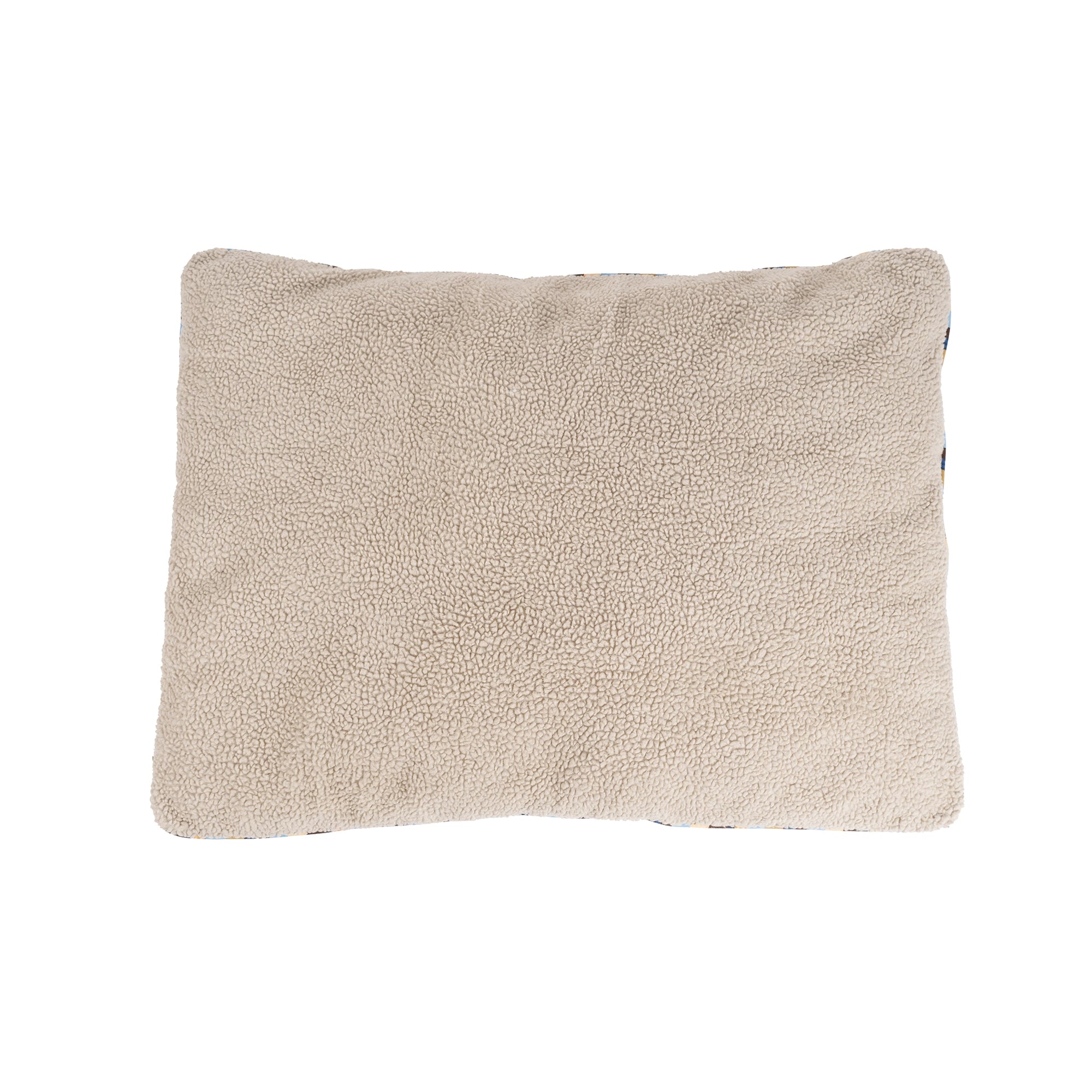 Sherpa Pillow Dog Bed with Memory Foam: Stone / Large – Bungalow