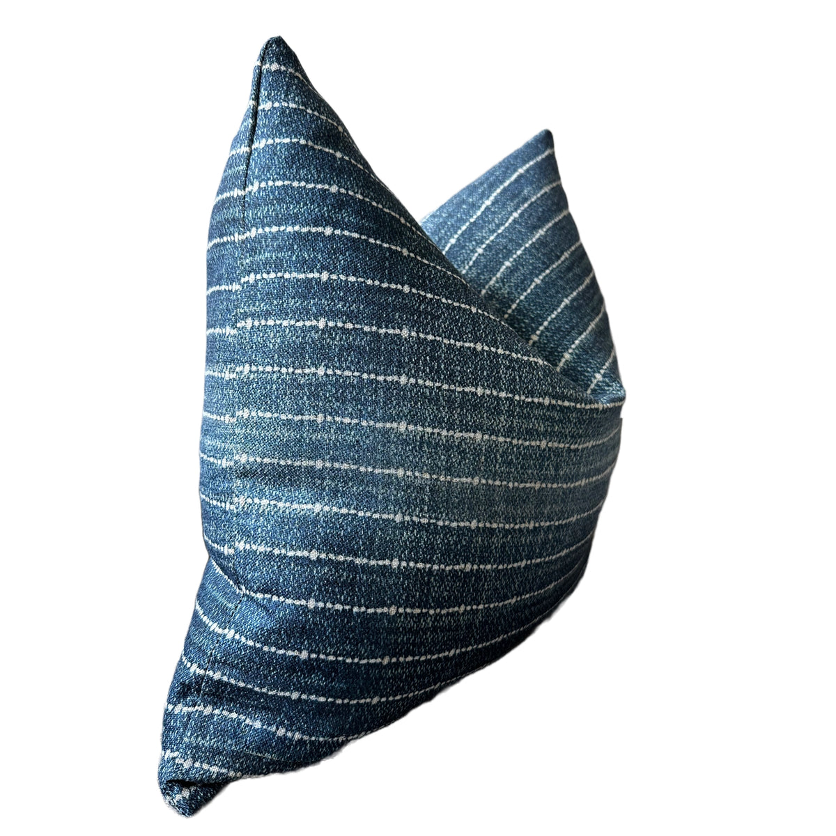 Square pillow with white horizontal stripes, Bungalow Furniture & Accessories, The Faire Sonny, 22x22 inches.