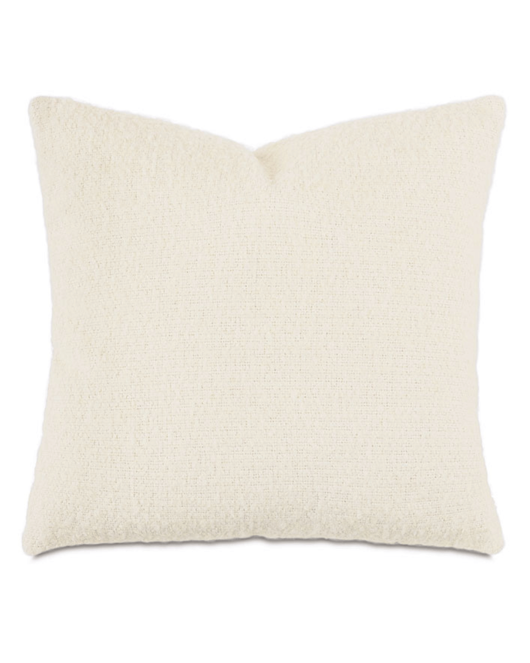 A plain ivory Mar Cream Pillow from Eastern Accents with a soft, textured surface, displayed against a white background, perfect for a bungalow in Scottsdale, Arizona.