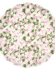 Large pink floral melamine plate by Faire Meri Meri x Liberty, durable and reusable, perfect for stylish dining.