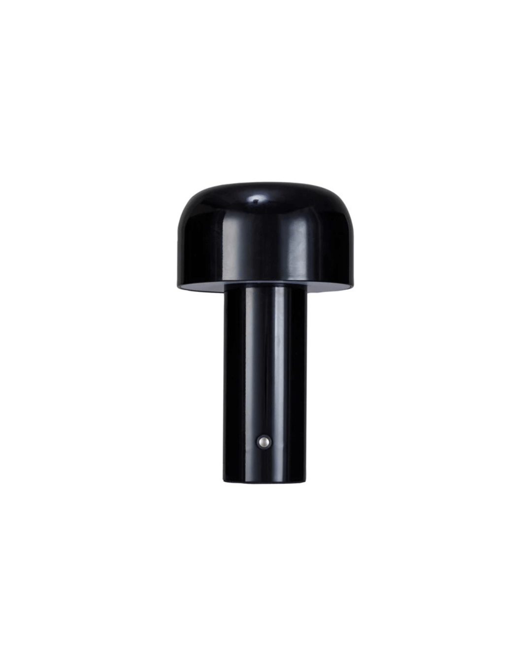 The Bloomingville AH3345 Metal LED Rechargeable Table Lamp features a sleek, black mushroom-shaped design, adding modern style and functionality to any space.