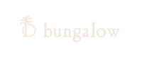 Bungalow Furniture beige logo with a palm tree on a minimalist white background, modern tropical branding style.