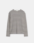 Mahogany brown long sleeve tee by CLOSED in soft modal cotton on a white background.