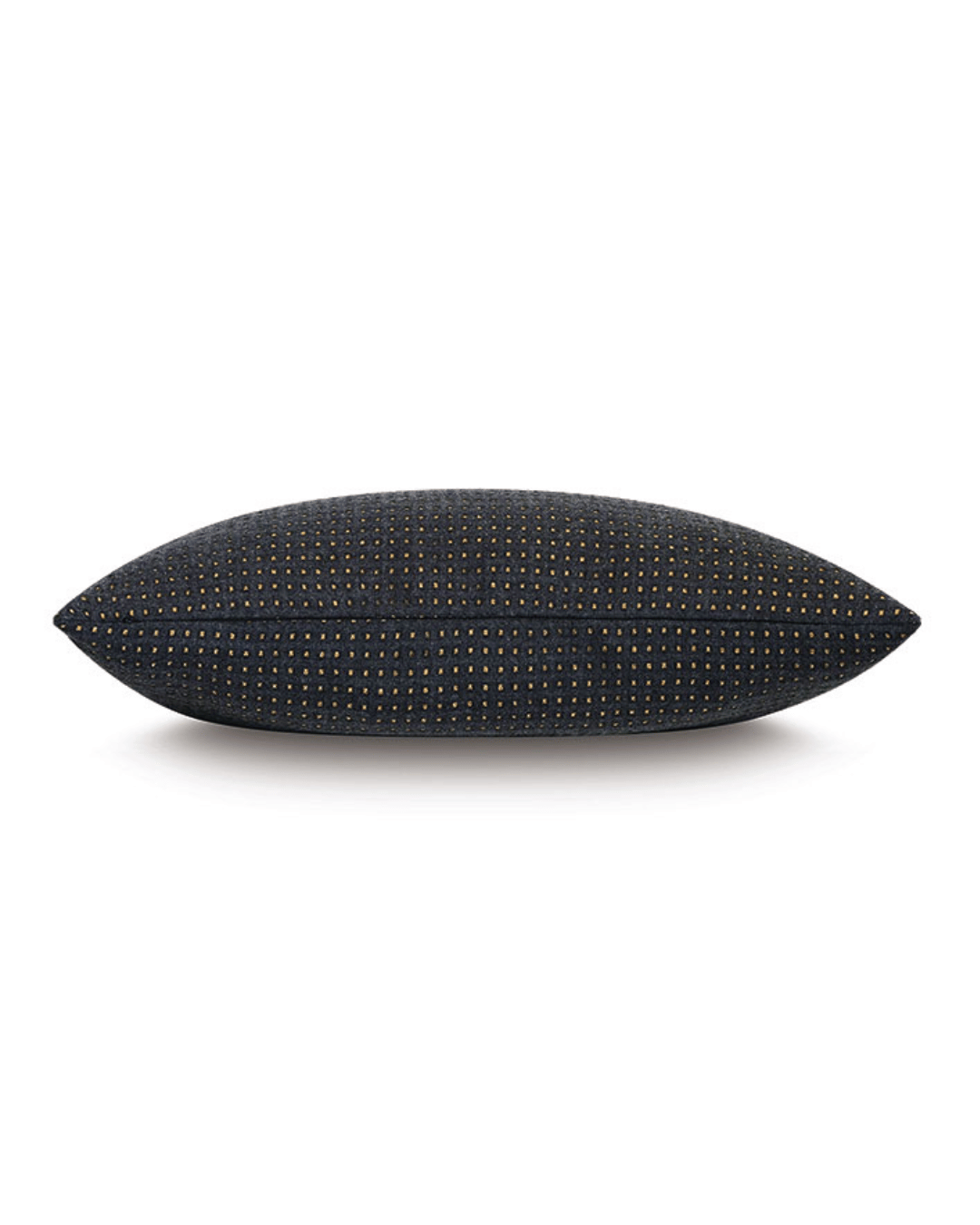 Dark grey 15x26 Octavius wool decorative pillow with a subtle gold dotted pattern by Bungalow Furniture &amp; Accessories.