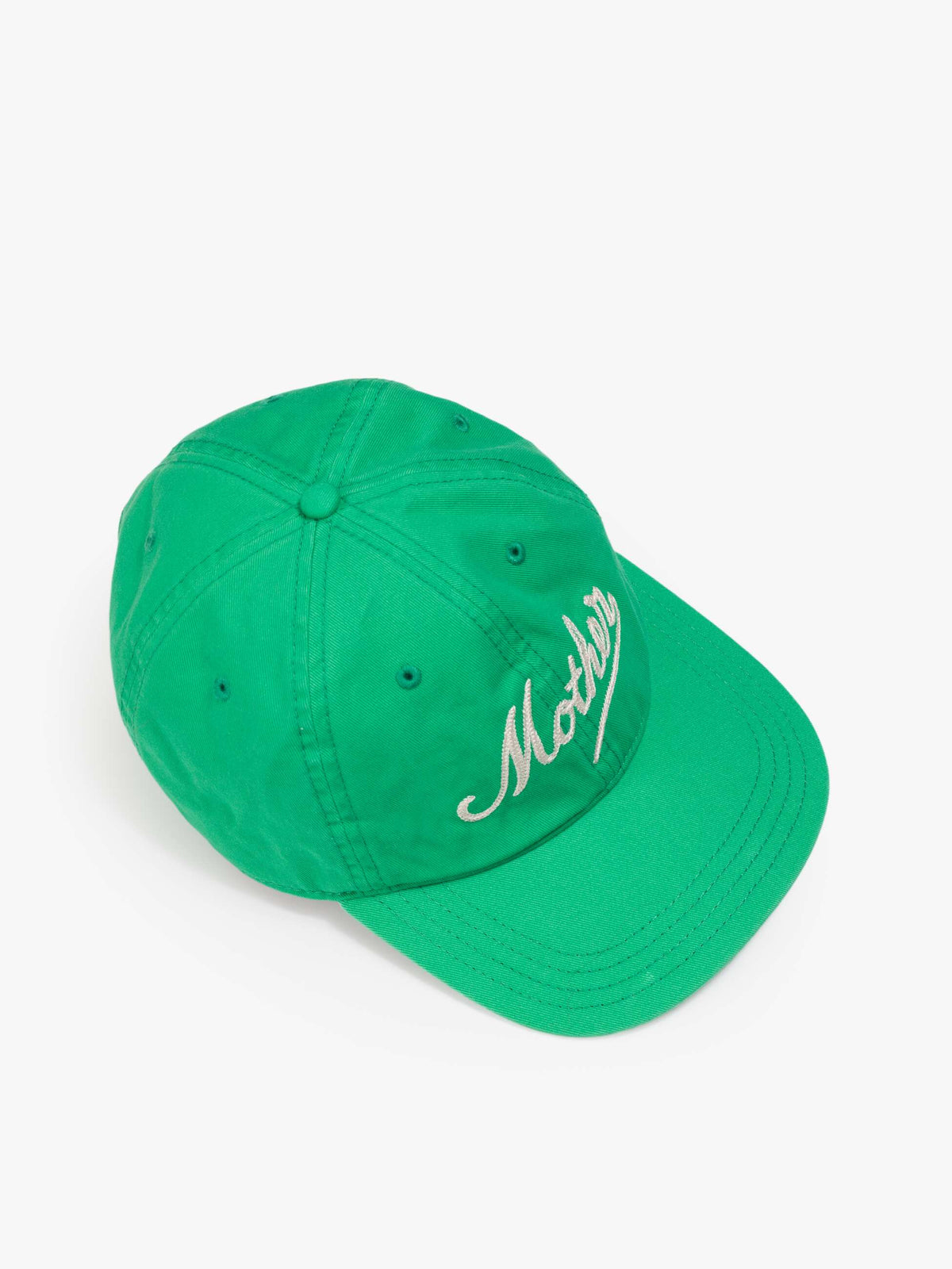Green dad hat with Mother in white script, The Hats Off by Mother, available in more colors at Bungalow Furniture.