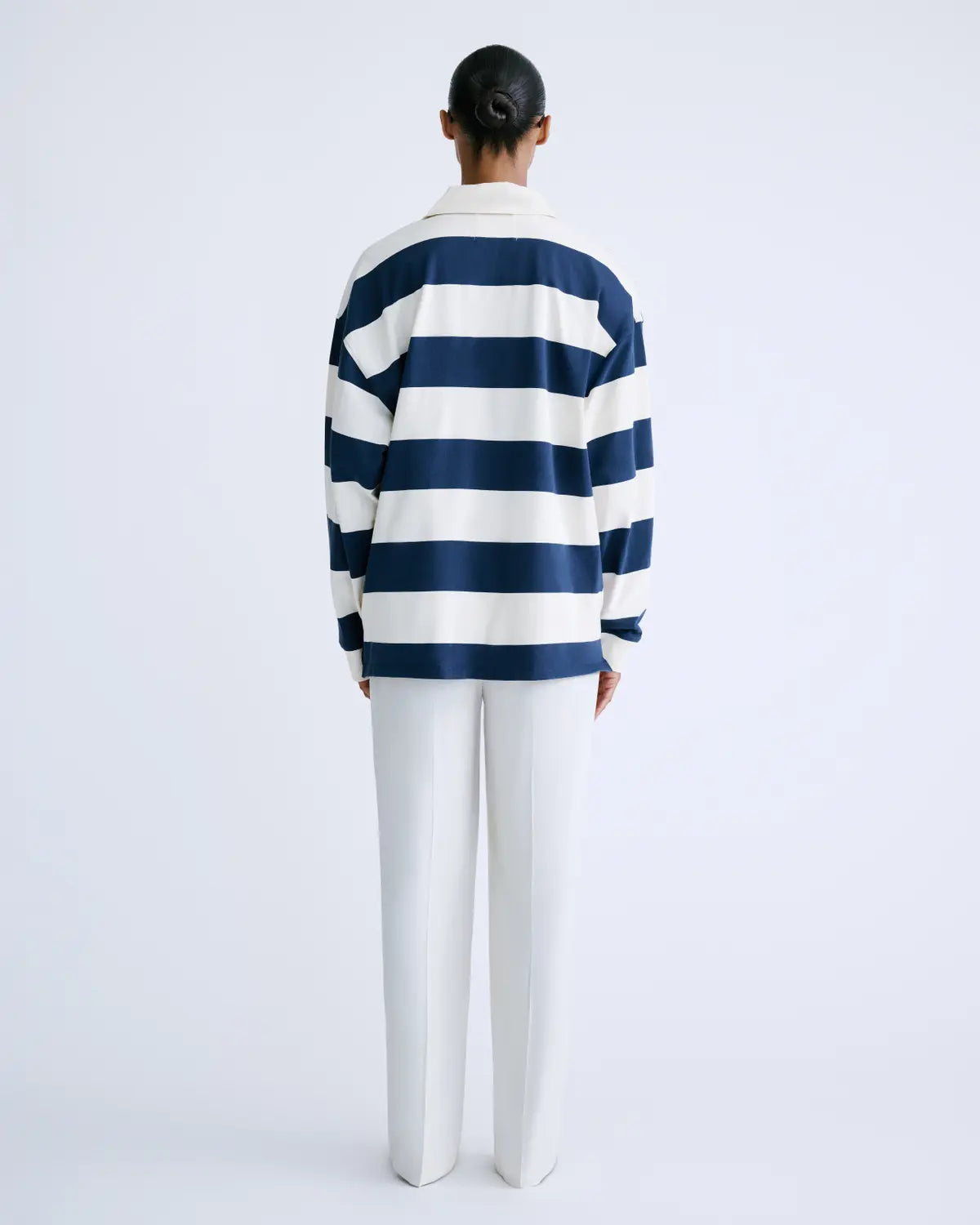 Love Stories PAUL long sleeve shirt in lightweight cotton with stripes, styled for a fresh, casual wardrobe look.