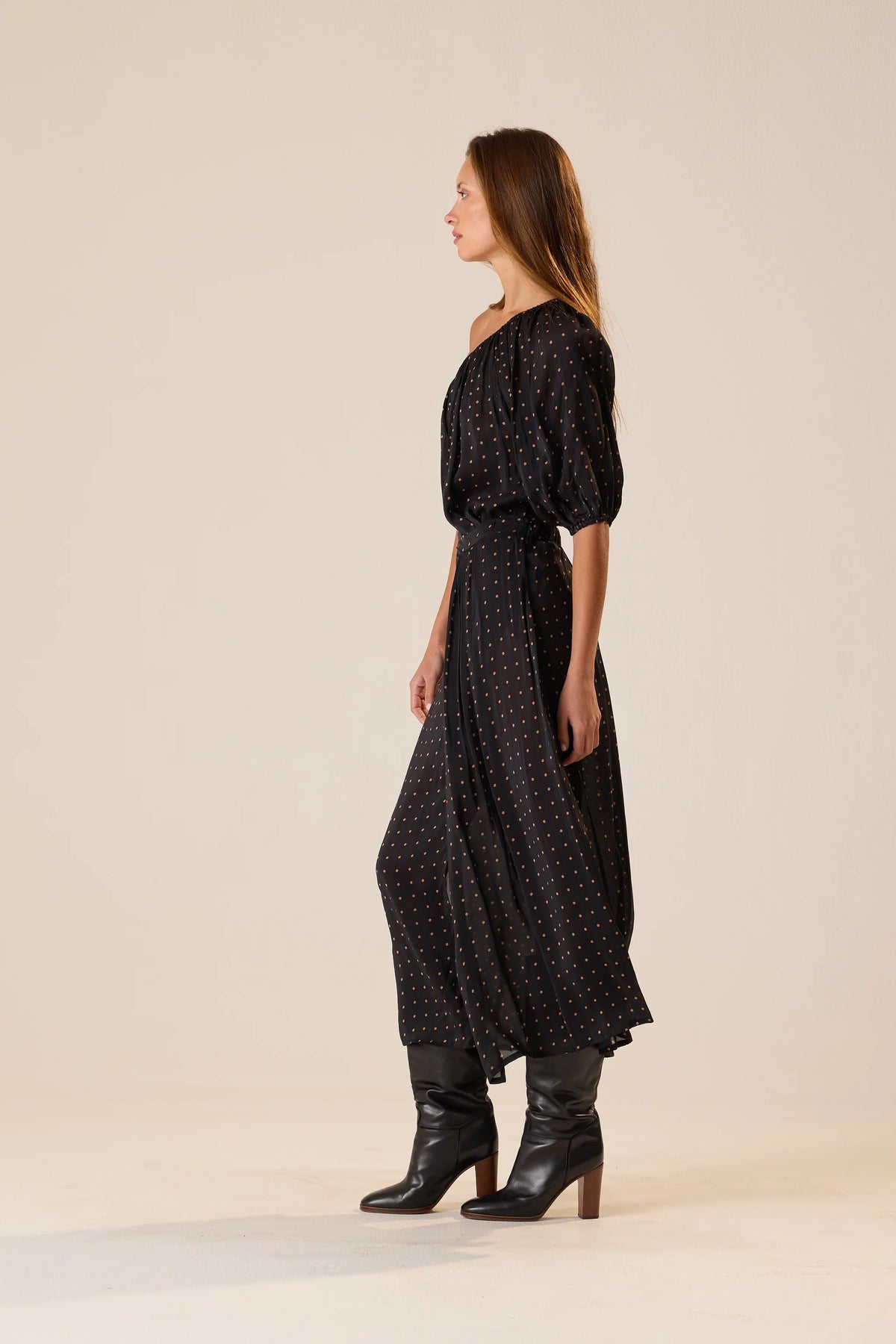 Erin Top by Natalie Martin in side profile, light background, relaxed fit, ideal for casual wear.