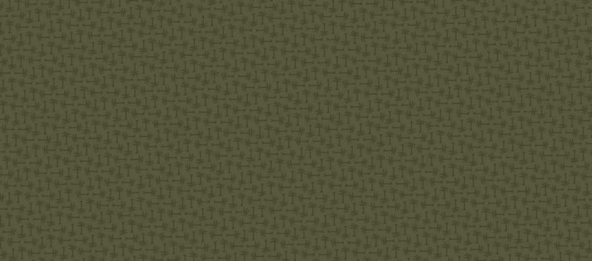 Abstract dark shapes patterned on an olive green background, modern style by Bungalow Furniture & Accessories.