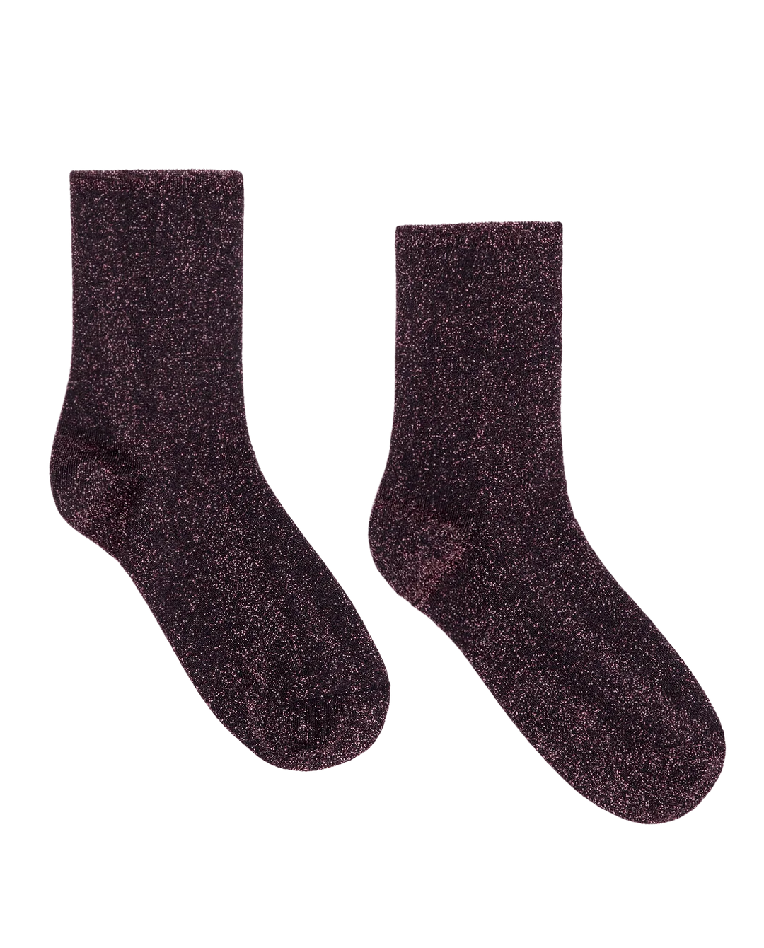 Sparkly amethyst purple The Lurex Sock trouser socks.