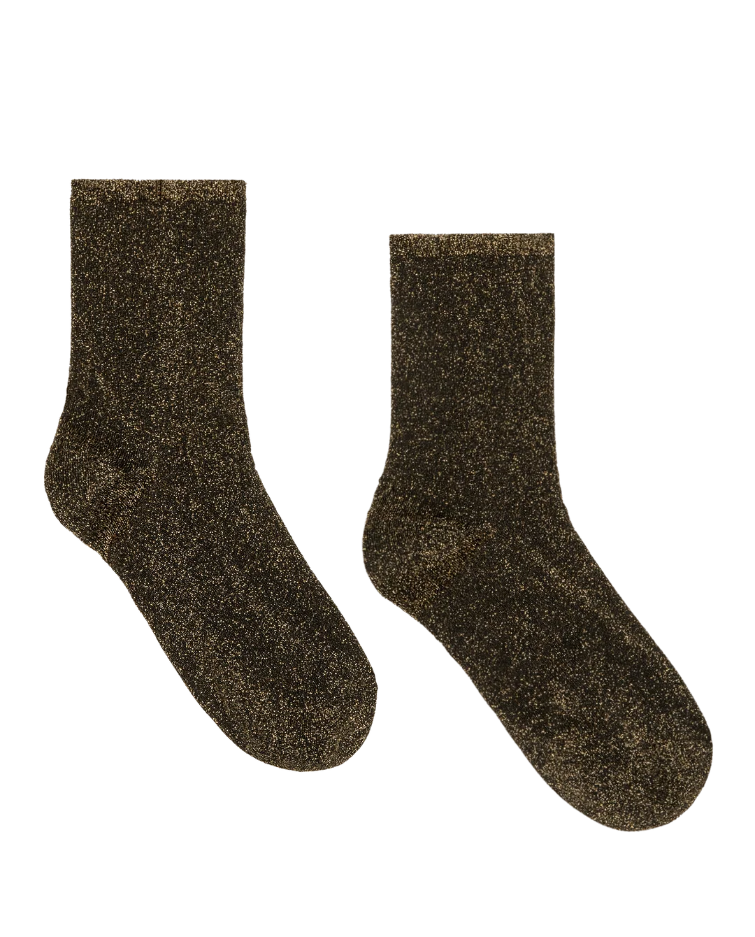 Dark metallic golden lurex glitter ankle socks from The Lurex Sock.