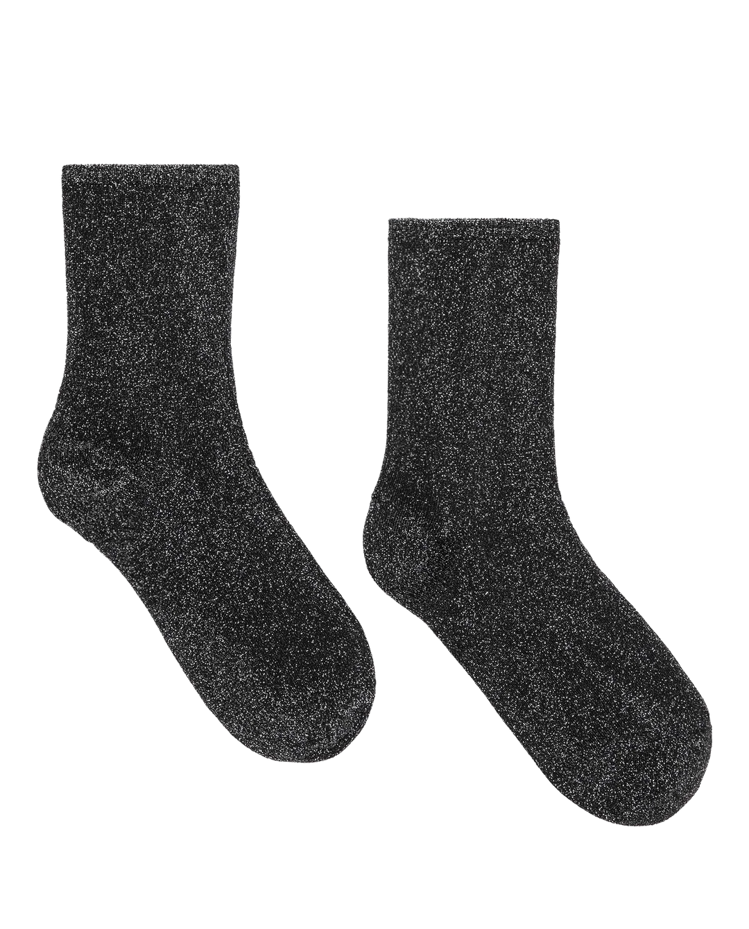 Onyx Lurex ankle socks featuring a subtle silver metallic shimmer from Bungalow Furniture &amp; Accessories.