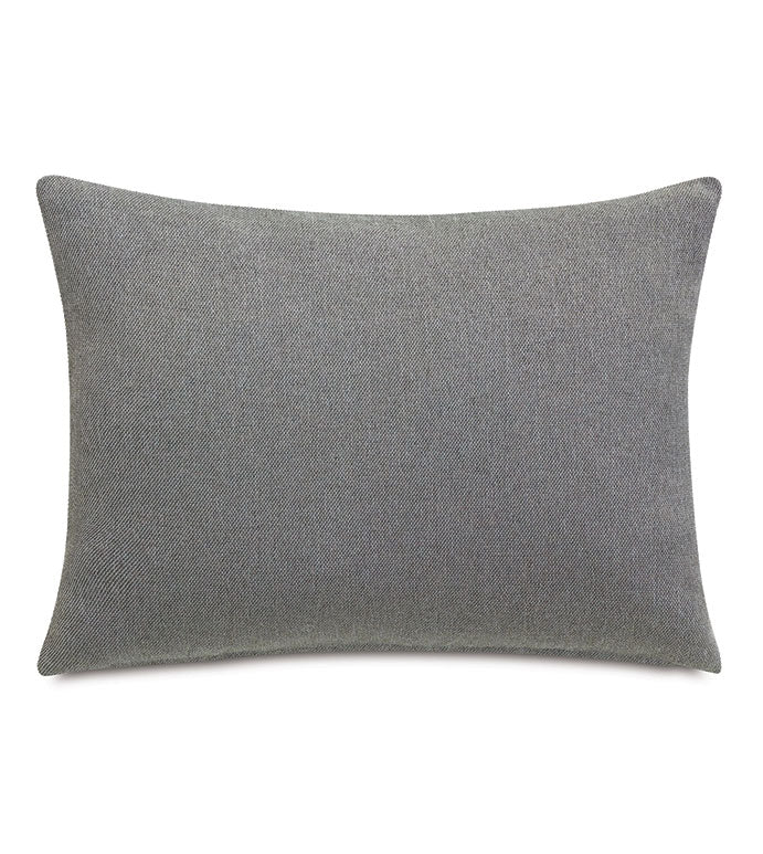 The Andes Striped pillow by Eastern Accents features a textured, light gray fabric cover and is displayed against a white background, making it an ideal decorative accent for any contemporary setting.
