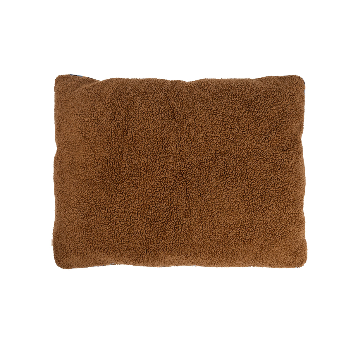 X-Large rust-colored Sherpa memory foam rectangular dog bed by Bungalow Furniture & Accessories.