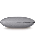 Black gingham cotton pillow sham, side view; Eastern Accents Malaya collection, machine washable.