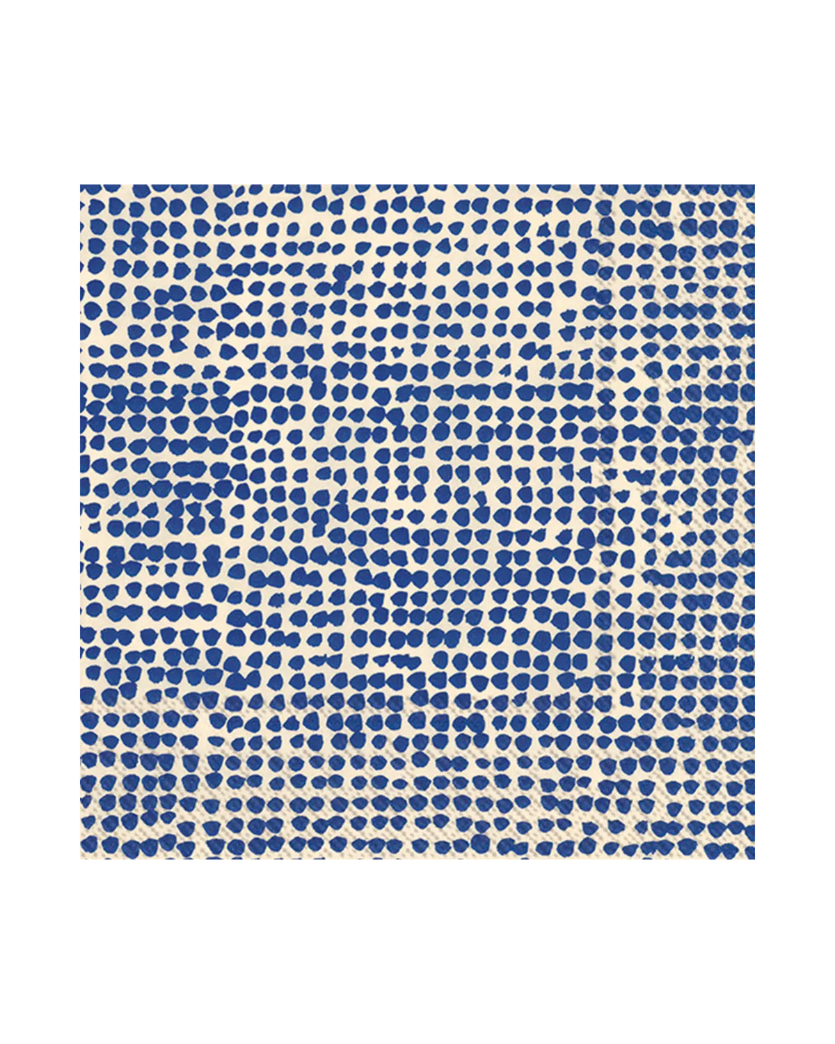 Blue linen cocktail napkins with abstract dot grid pattern, 3-ply, by Faire, perfect for entertaining.