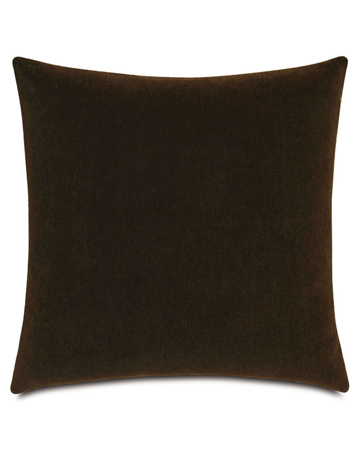 24x24 square chocolate brown velvet Brahms Alpaca pillow from Bungalow Furniture &amp; Accessories.