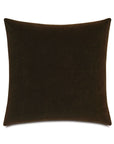 24x24 square chocolate brown velvet Brahms Alpaca pillow from Bungalow Furniture & Accessories.
