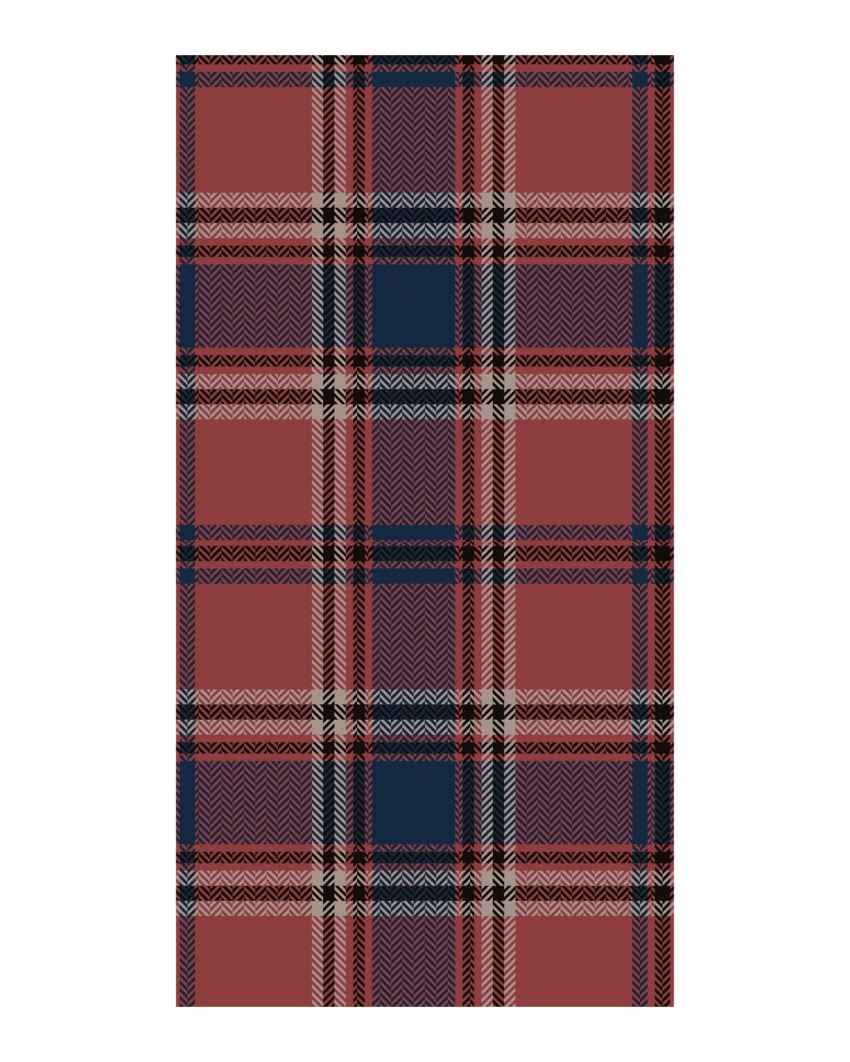 Red and navy plaid guest towel with linen feel by Faire, accented with white and beige, perfect for bathrooms.